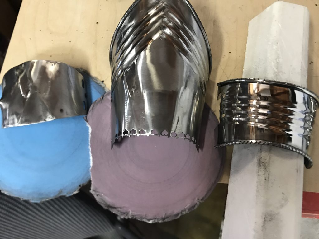 Polishing stages: 320 grit, 600 grit and white polish
