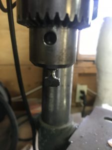 Filing in the drill press